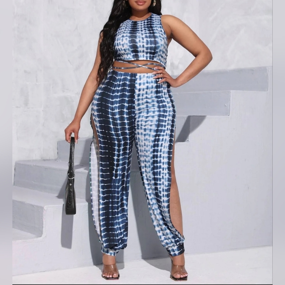 SHEIN blue pant set